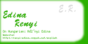 edina renyi business card